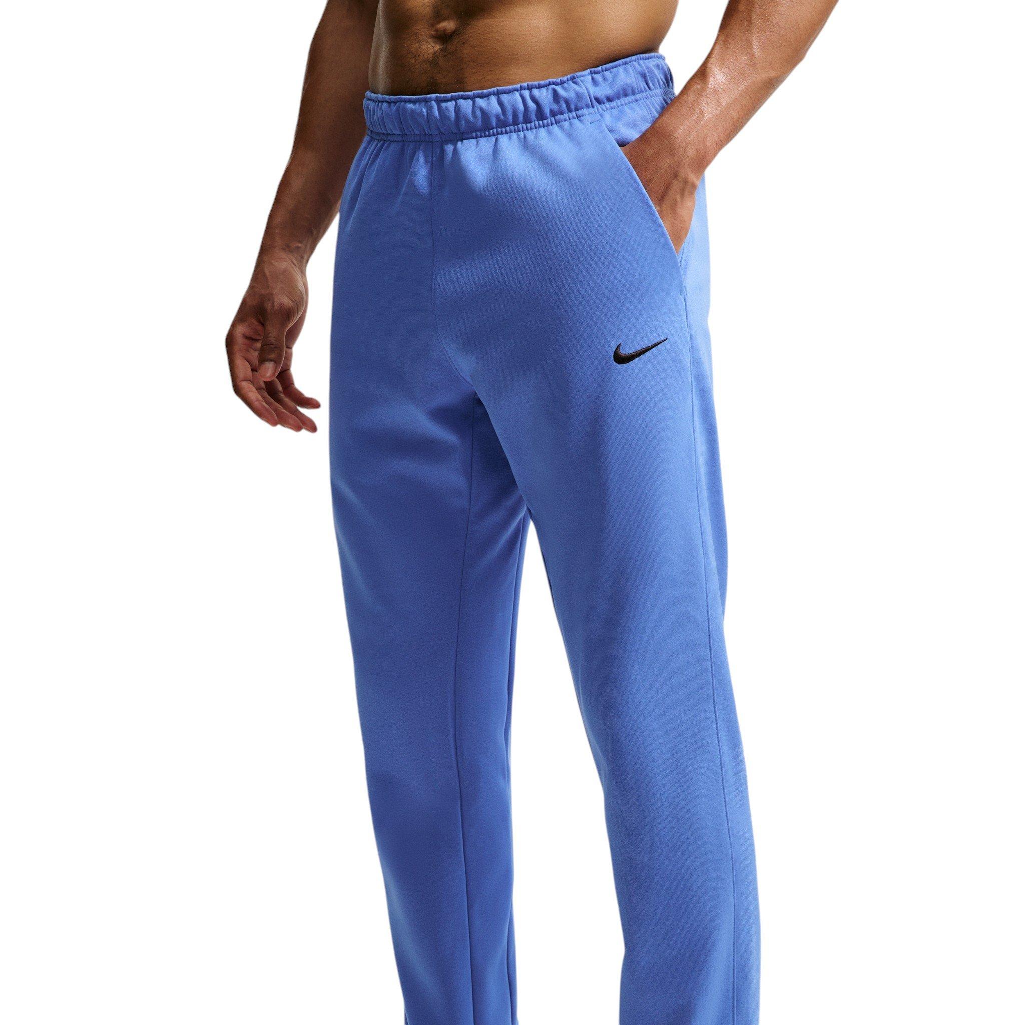 Nike Men's Therma Therma-FIT Open Hem Fitness Pants - Comet Blue/Comet Blue/Black - BLUE/BLUE/BLACK